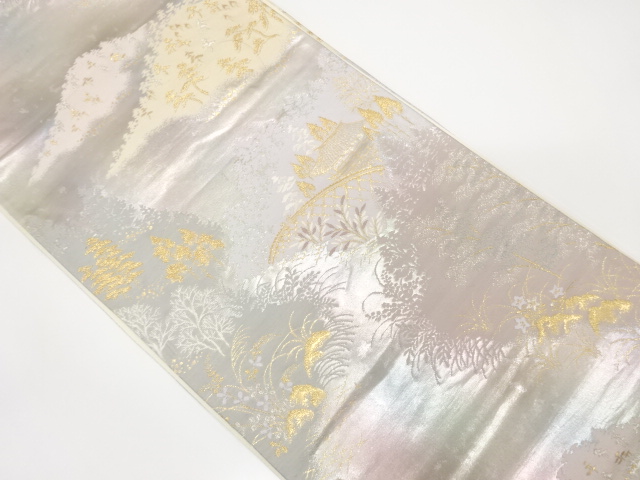 JAPANESE FUKURO OBI / WOVEN SCENERY OF TREES